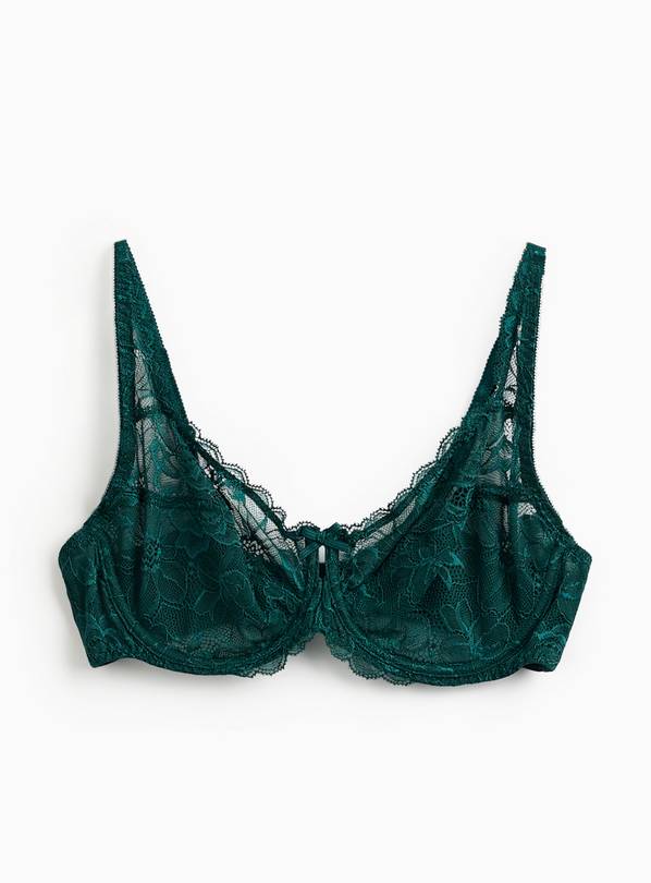 Emerald Lace Non Padded Underwired Bra 32D